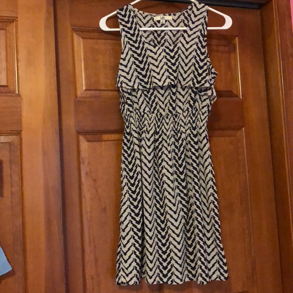 Black and Tan Ruffle Dress!